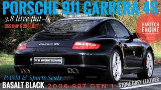 Porsche 911 Carrera 4S Coupe Tiptronic S 997 Gen 1 with a full Hartech Rebuild Basalt Black Metallic [upl. by Lyford]