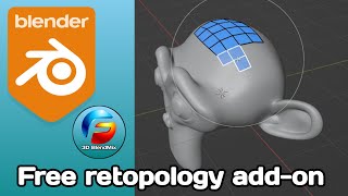 Great free addon for retopology in Blender  Polyquilt addon [upl. by Jaf846]