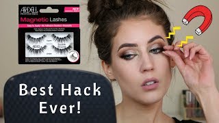 How To Apply Magnetic Lashes  Best Hack EVER [upl. by Edythe]