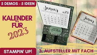 Mini Tischkalender mit Aufbewahrungsbox Anleitung Stampin up [upl. by Helga642]