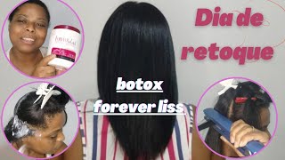 retoque de raiz com o botox forever liss cabelo muito crespo [upl. by Elockcin]