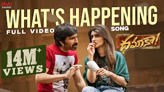 Whats Happening  Video Song  Dhamaka  Ravi Teja  Bheems Ceciroleo  Thrinadha Rao Nakkina [upl. by Ennahtebazile]