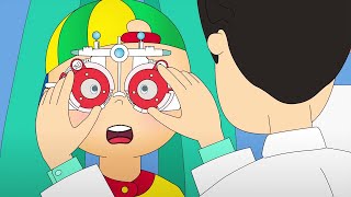 Caillou Goes to the Eye Doctor  Caillou Cartoon [upl. by Ahsemed]