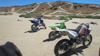 YZ125 and YZ250f following a KLX140 near Mystic Lake [upl. by Annaitsirhc758]