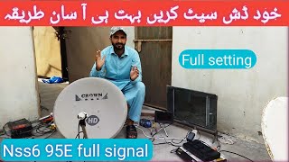 DD free dish Nss6 95E full setting on 2 feet dish2022 [upl. by Phedra]