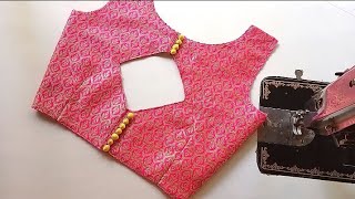 Boat Neck Blouse Design  Cutting And Stitching  Boat Neck Blouse Designs  Blouse Design [upl. by Gaven]