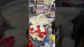 Fresas con crema casera fresasconcrema viral foryou parati trend food foodie [upl. by Enyalaj]