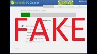 Yet another FAKE online scanner  Onesafe PC cleaner [upl. by Row]