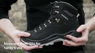 Closer look Lowa Renegade GTX Mid Hiking Boots features reviewoverview [upl. by Gamali]