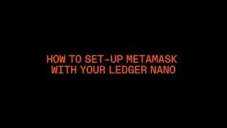 How to setup MetaMask with your Ledger Nano [upl. by Durnan]