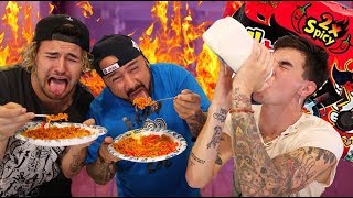 WORLDS SPICIEST NOODLE CHALLENGE WITH JCS DAD [upl. by Elleb600]