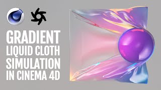 Gradient liquid cloth simulation in Cinema 4D using Octane Render [upl. by Naval]