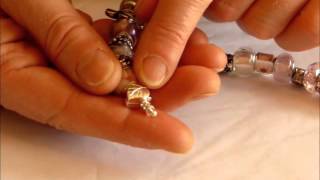 Pandora Style Bracelets  How to open amp close add amp remove beads and put it on yourself [upl. by Nofpets856]