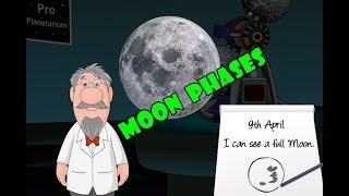 Lunar Cycle  Moon Games  Moon Phases  Science Kids  Learning For Kids [upl. by Hbaruas]