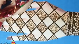 bridal mehndi kaise lgaye🤔smjh na aaye to ye video jarur dekhe bahut aasan sa design 🥰bridalmehndi [upl. by Arikihs]