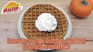 How to Make Golden Malted Pumpkin Waffles [upl. by Hull483]