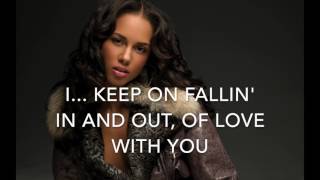 Fallin  Alicia Keys  Karaoke original key [upl. by Leta277]