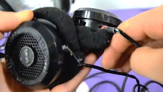 Grado SR Headphones mod to single side cable repair DIY [upl. by Artim]