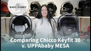 Comparing the Chicco Keyfit 30 v UPPAbaby MESA  The Baby Cubby [upl. by Itsym]