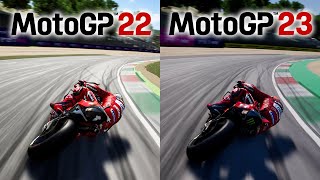 MotoGP 22 vs MotoGP 23  Direct Comparison [upl. by Yelsek]