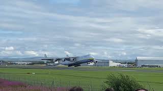 An225 departs Prestwick PIK farewell to an aviation giant [upl. by Yras94]