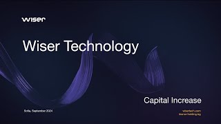 Wiser Technology  Investor Meeting September 24 [upl. by Domingo72]