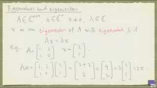 Week 10  Eigenvalues and eigenvectors [upl. by Acireh]