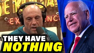 TOTAL COPE Joe Rogan LIES About Tim Walz amp ATTACKS Kamala Harris in the DUMBEST Ways Possible [upl. by Sapowith]