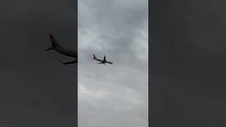 Plane Landing On Skopje International Airport [upl. by Eidarb573]