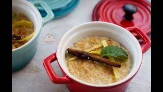 Falso Arroz con leche de avena  Sin lactosa Vegano y muy cremoso [upl. by Peggir]