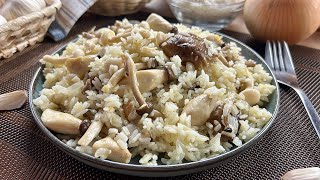 Prepara este delicioso ARROZ con SETAS con tan solo 5 ingredientes [upl. by Halyahs689]