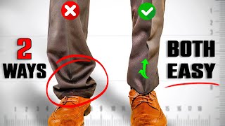 How To Hem Your Dress Pants AT HOME  DIY Tailoring [upl. by Caro443]