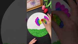 Simple Paper Folding  Create a Colorful Insect Painting in 20 Seconds  DIY  Parent Child [upl. by Cutlor644]