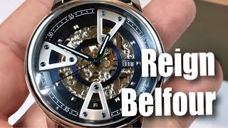 Reign RN3603 Belfour Blue Automatic Skeleton Watch review [upl. by Krock673]