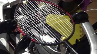 sTRINHgs Yonex Carbonex 8200 Light Badminton Racket Stringing [upl. by Gustavo469]