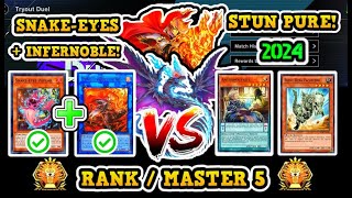 SNAKE EYES  Infernoble Knight Emperor Charles The Great vs STUN 2024  Combos  Master Duel Ranked [upl. by Attenrev]