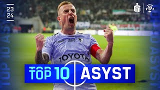 NIESAMOWITE ASYSTY  TOP 10  GROSICKI PODOLSKI JAUNZEMS  EKSTRAKLASA 202324 [upl. by Ellehcear]