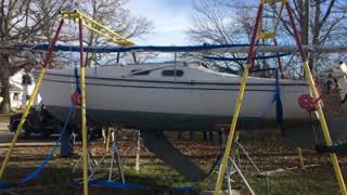 Lift Sailboat off Trailer [upl. by Prud]