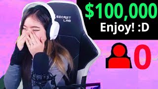 Donating 100000 To Streamers With 0 Viewers [upl. by Edee]