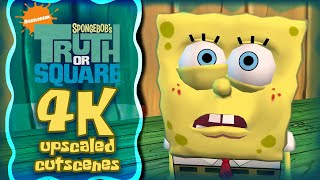 4K AIUpscaled SpongeBobs Truth or Square  All FMV Cutscenes [upl. by Oirobil]