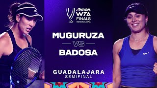 Garbiñe Muguruza vs Paula Badosa  2021 WTA Finals Semifinal  WTA Match Highlights [upl. by Sualakcin]