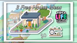 3 FREE Toca Boca life world House Ideas  NO MONEY  PACKS NEEDED  cheri Toca [upl. by Vaas]