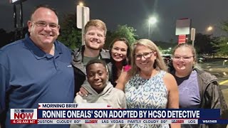 Officer adopts boy who saw mother amp sister murdered  LiveNOW from FOX [upl. by Aihtiekal372]