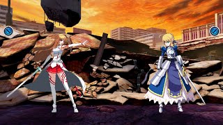 Asuna Yuuki VS Artoria Pendragon Saber MUGENIKEMEN GO [upl. by Ryun]