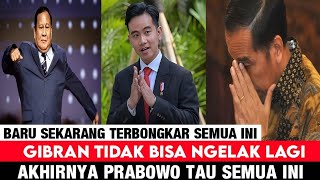 BOCOR AKHIRNYA PRABOWO TAU SEMUANYA GIBRAN TIDAK BERKUTIK LAGI PAGI INI [upl. by Nnep]