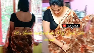 My new lifestyle vlogs 🤗 with saree ll Requested Vlogs [upl. by Aneliram317]