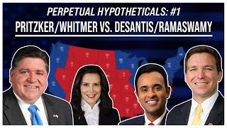 Perpetual Hypothetical  JB PritzkerGretchen Whitmer Versus Ron Desantis Vivek Ramaswamy [upl. by Assecnirp353]