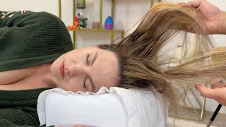 HEAD MASSAGE Brushing Vibration Tapping Sleep Therapy w Tinkling Rings [upl. by Farmelo]