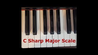 C Sharp Major Scale  Fingering piano musicscale [upl. by Erhart]