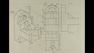 Orthographic Projections  Engineering drawing  Technical drawing [upl. by Cerelia208]